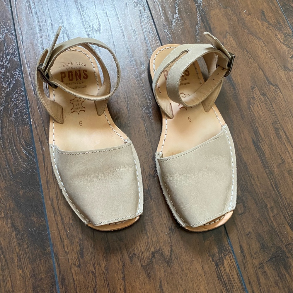 PONS Avarcas authentic leather sandals size 6, made in Spain - Picture 4 of 11